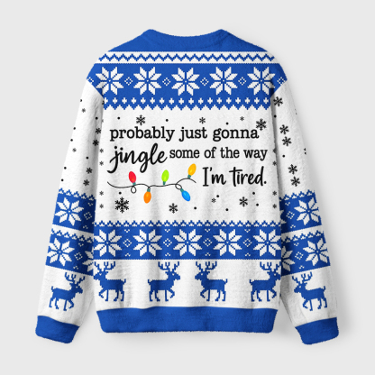 Tokyo-Tiger Christmas Jingle Song Funny Fuzzy Christmas Ugly Sweatshirt