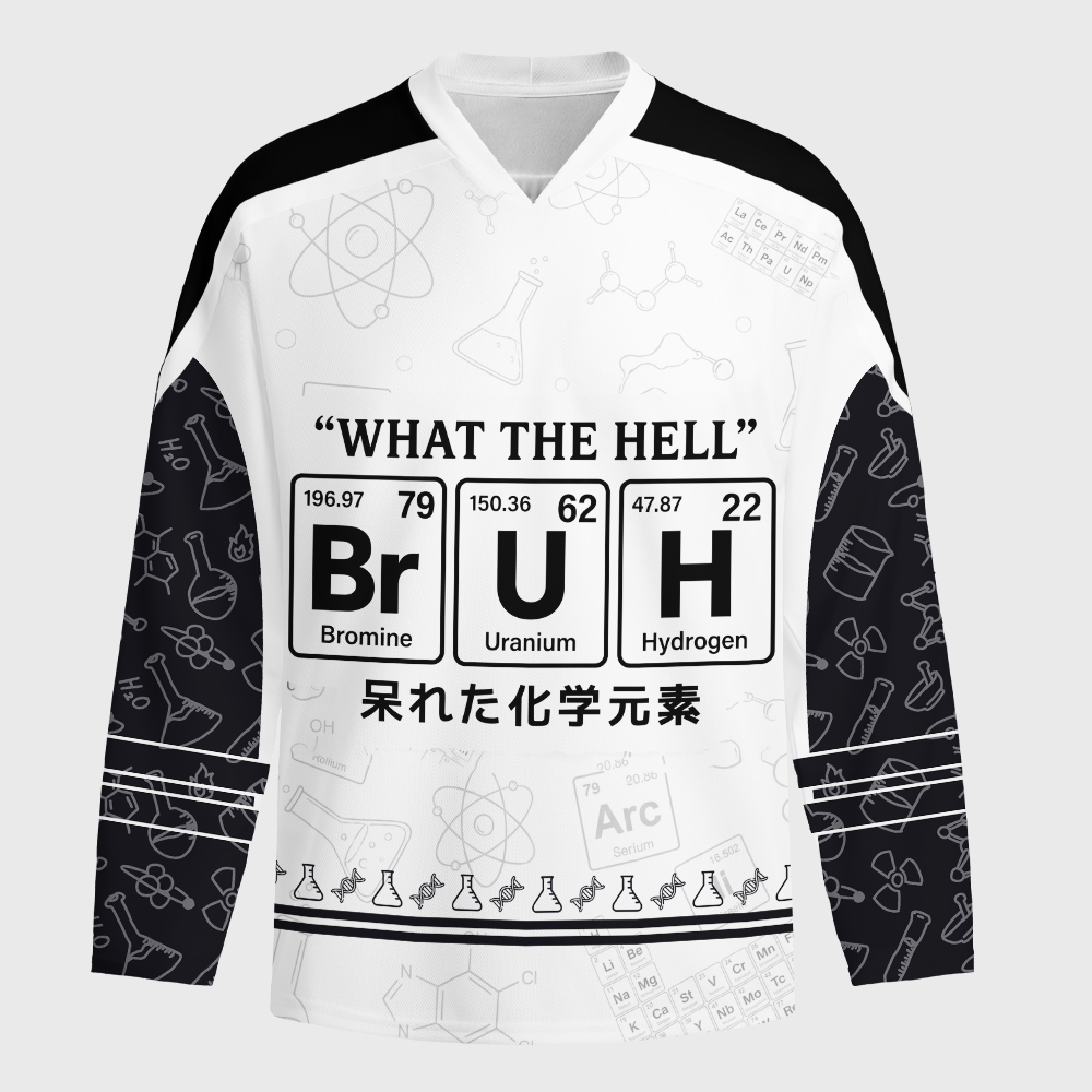 Tokyo-Tiger Funny Science Pun BrUH Element Long-Sleeve Hockey Jersey