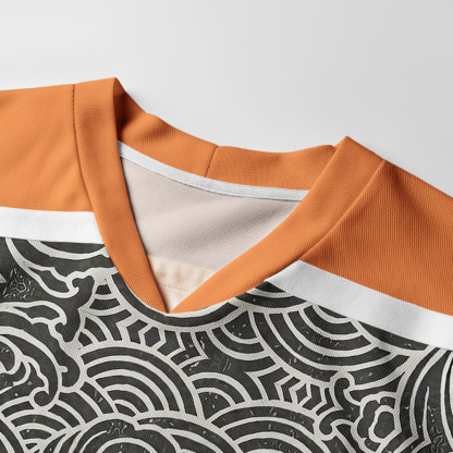 Tokyo-Tiger Great Wave Sunset Long-Sleeve Hockey Jersey