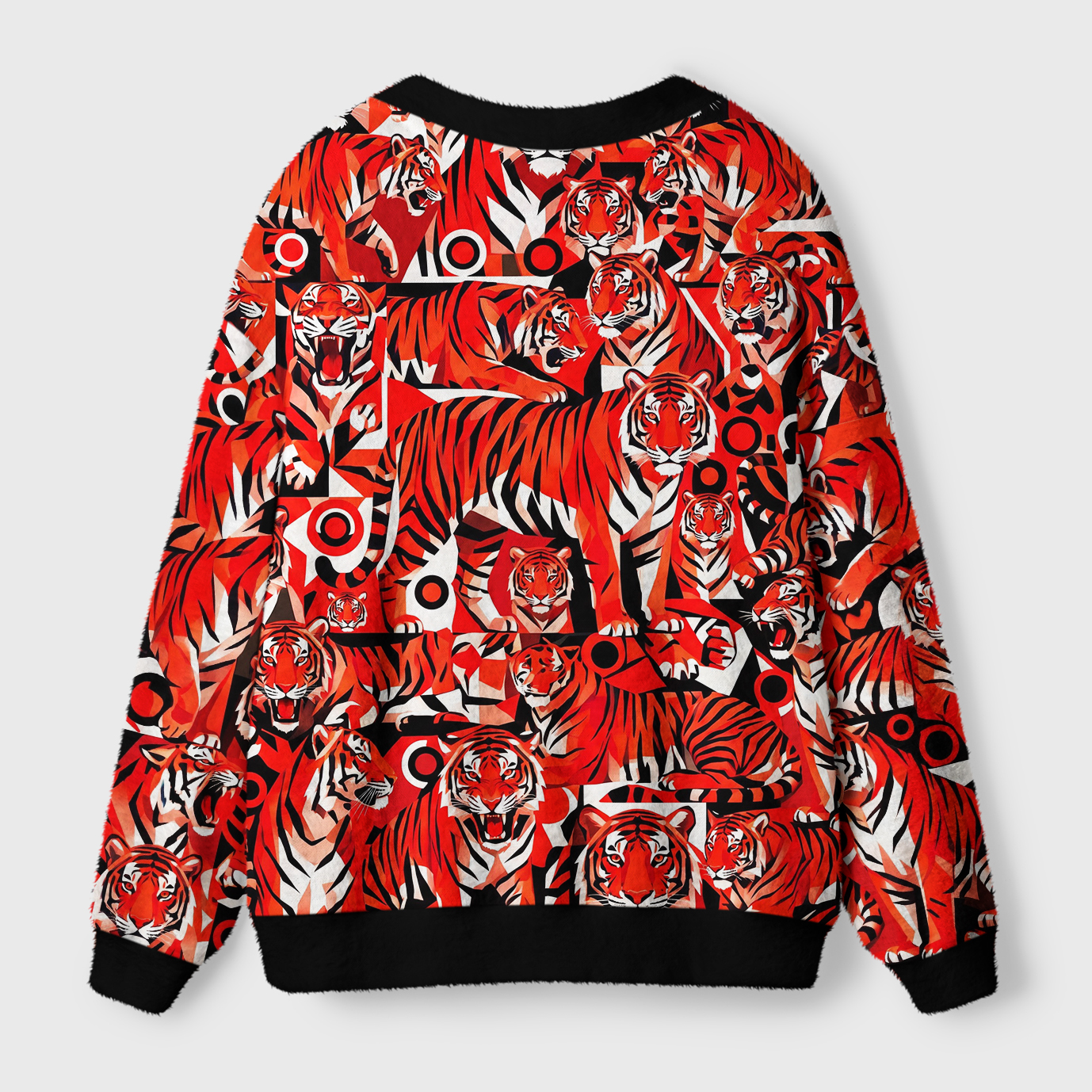 Tokyo-Tiger Tigers On The Edge Of Chaos Ugly Cardigan Sweater