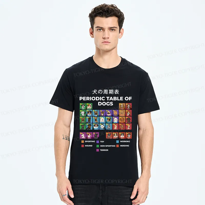 Tokyo-Tiger Periodic Table Of Dogs Classic T-Shirt