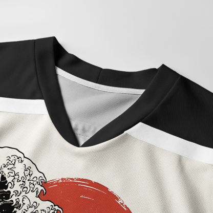 Tokyo-Tiger Focused Samurai Frog Long-Sleeve Hockey Jersey