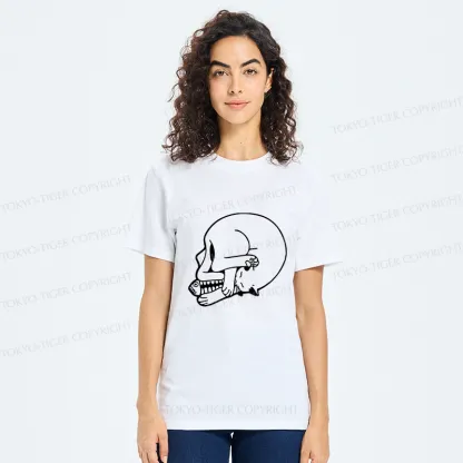 Tokyo-Tiger Funny Cat Eating Fish Classic T-Shirt
