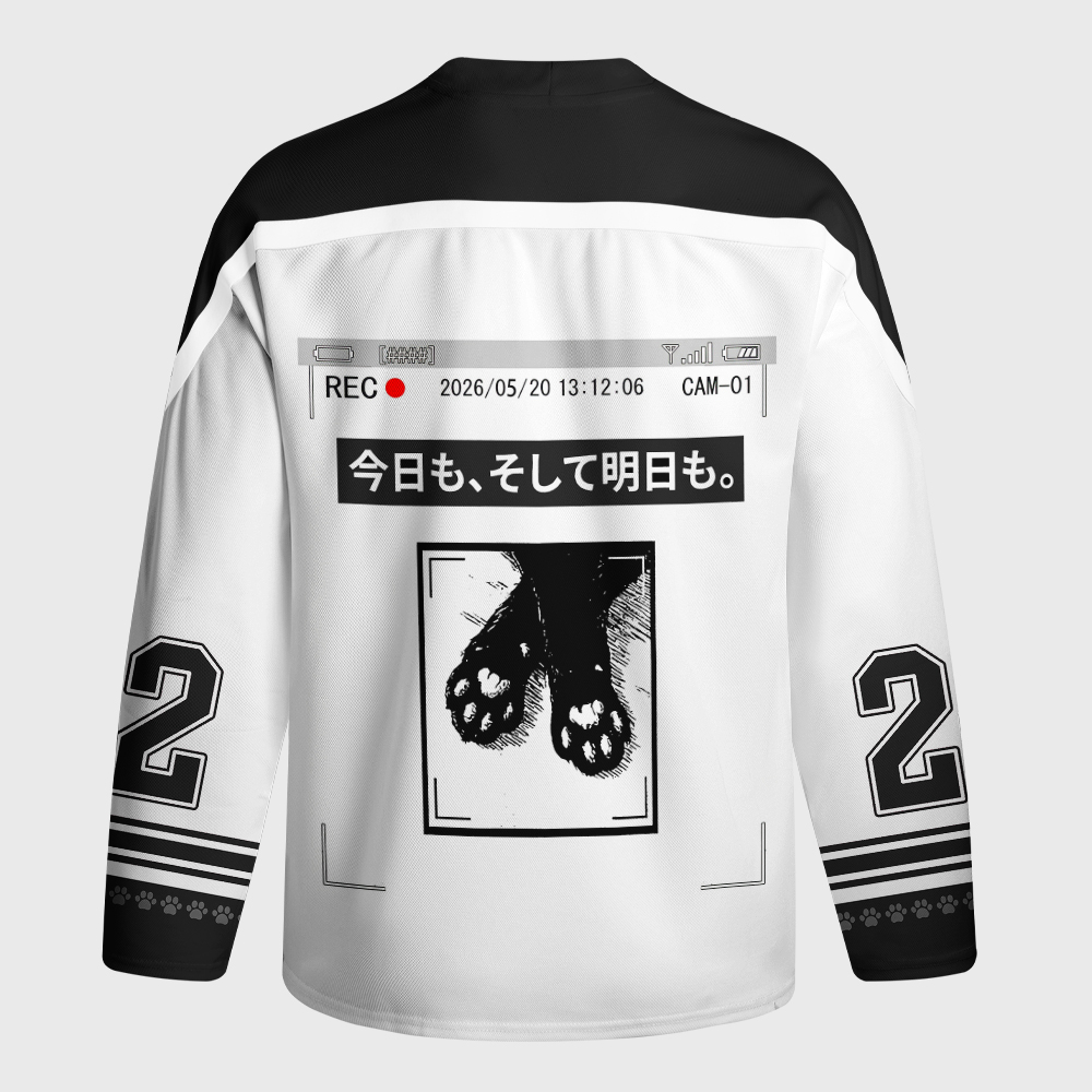 Tokyo-Tiger Two Cats Watching You Today Too Long-Sleeve Hockey Jersey