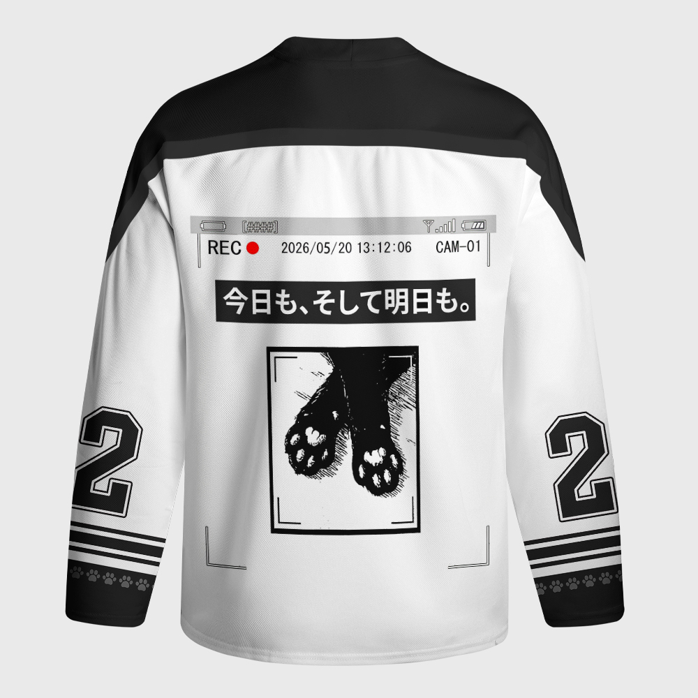 Tokyo-Tiger Two Cats Watching You Today Too Long-Sleeve Hockey Jersey