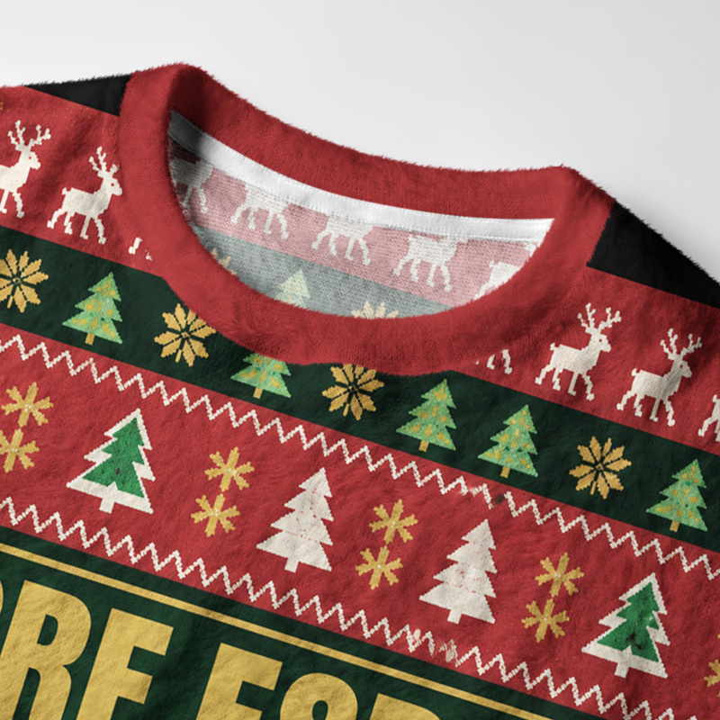 Tokyo-Tiger Funny Santa Coffee Meme Fuzzy Christmas Ugly Sweatshirt