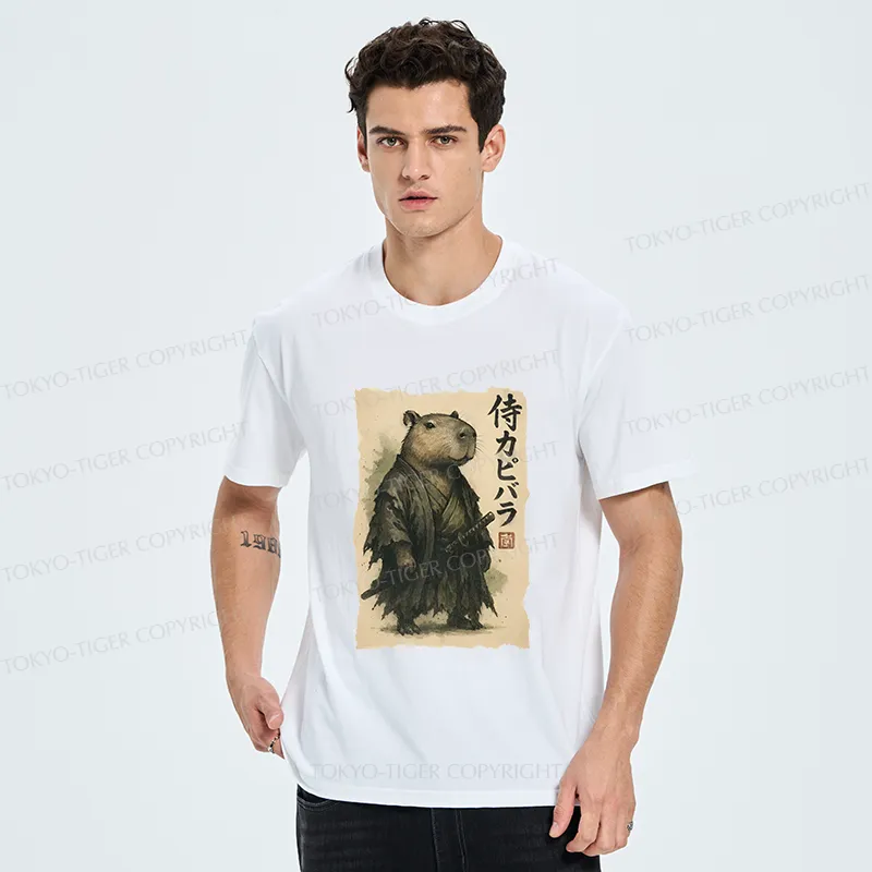 Tokyo-Tiger Capybara Samurai Classic T-Shirt