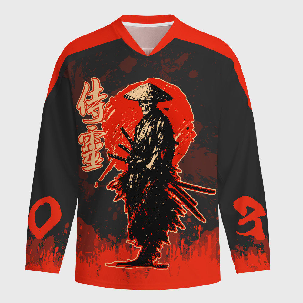 Tokyo-Tiger Ghost Samurai No.30 Long-Sleeve Hockey Jersey