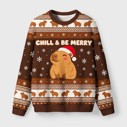 Tokyo-Tiger Cute Capybara Christmas Ugly Sweatshirt