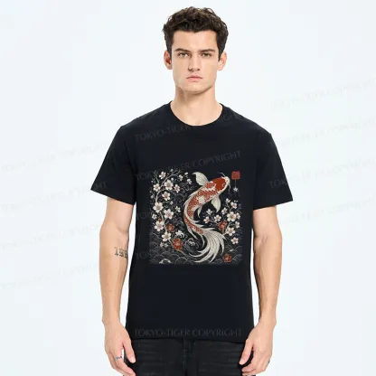 Tokyo-Tiger Vintage Sakura And Koi Classic T-Shirt