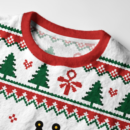 Tokyo-Tiger Crown Frog Stays True To Self Fuzzy Christmas Ugly Sweatshirt