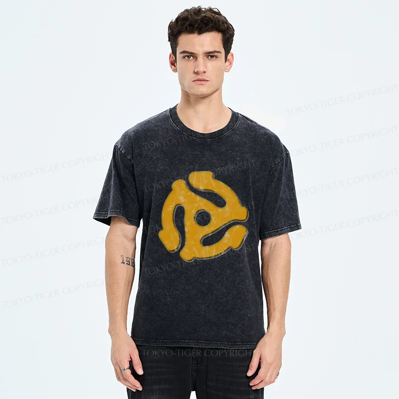 Tokyo-Tiger Record Adapter Washed T-Shirt