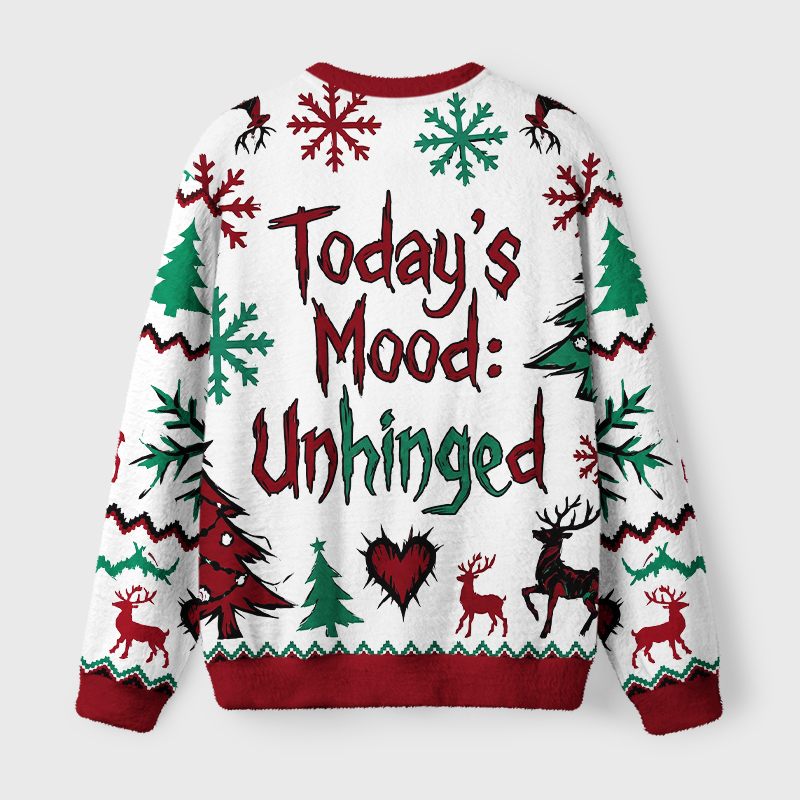 Tokyo-Tiger Edgy Dark Quote Fuzzy Christmas Ugly Sweatshirt