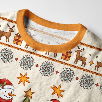 Tokyo-Tiger Christmas Party Crew Fuzzy Christmas Ugly Sweatshirt