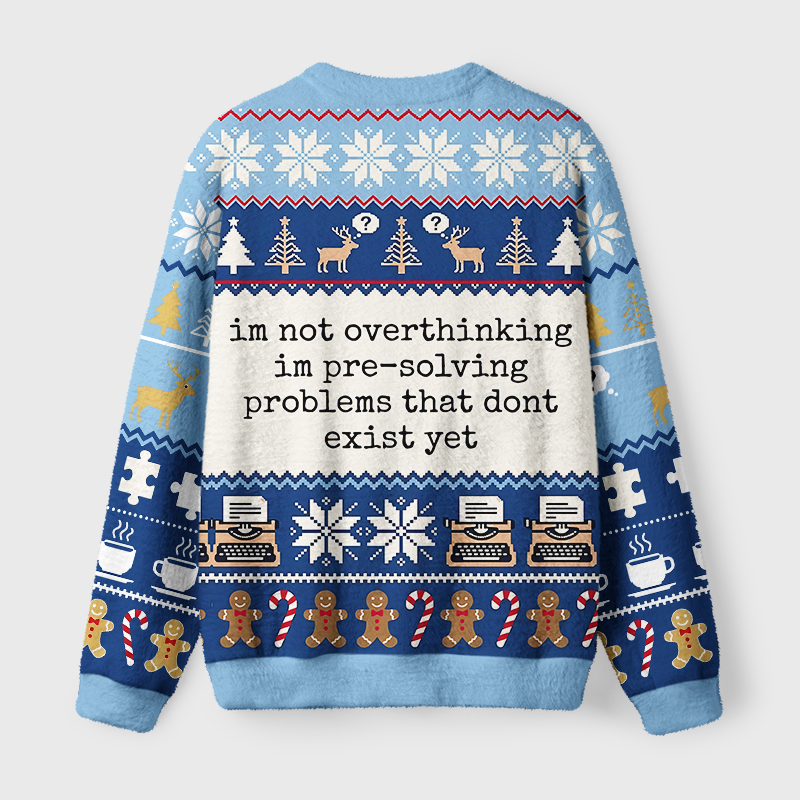 Tokyo-Tiger Anxious Future Trouble Vibe Fuzzy Christmas Ugly Sweatshirt