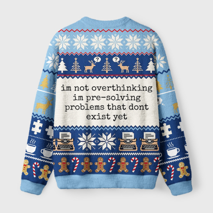 Tokyo-Tiger Anxious Future Trouble Vibe Fuzzy Christmas Ugly Sweatshirt