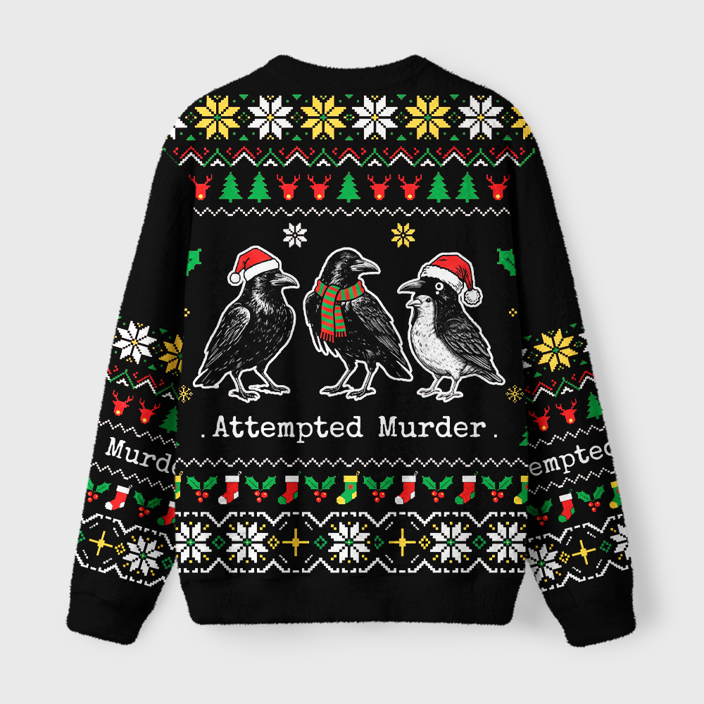 Tokyo-Tiger Attempted Murder Funny Fuzzy Christmas Ugly Sweatshirt