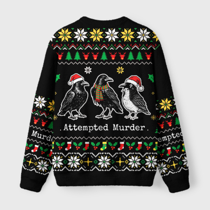 Tokyo-Tiger Attempted Murder Funny Fuzzy Christmas Ugly Sweatshirt