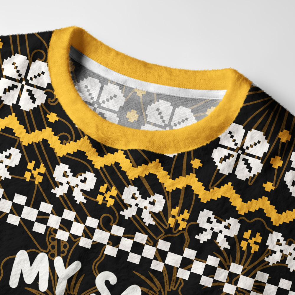 Tokyo-Tiger Mushroom Guard Mouse Fuzzy Christmas Ugly Sweatshirt
