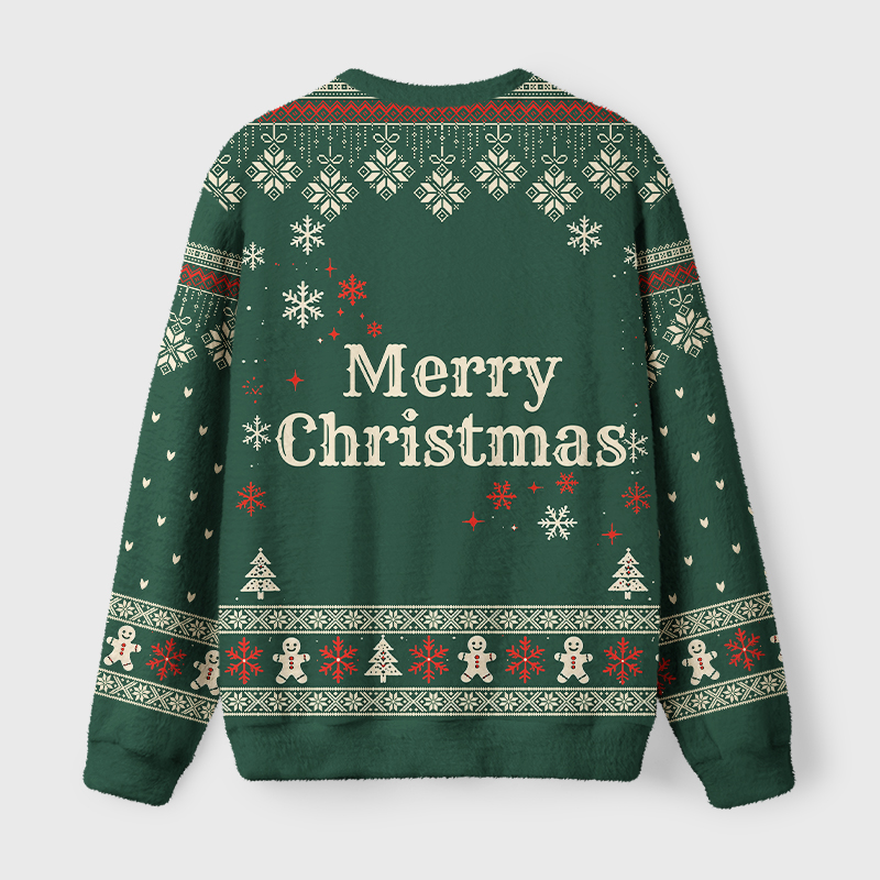 Tokyo-Tiger Santa Claus Bakery Cat Fuzzy Christmas Ugly Sweatshirt