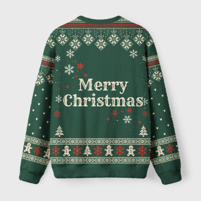 Tokyo-Tiger Santa Claus Bakery Cat Fuzzy Christmas Ugly Sweatshirt