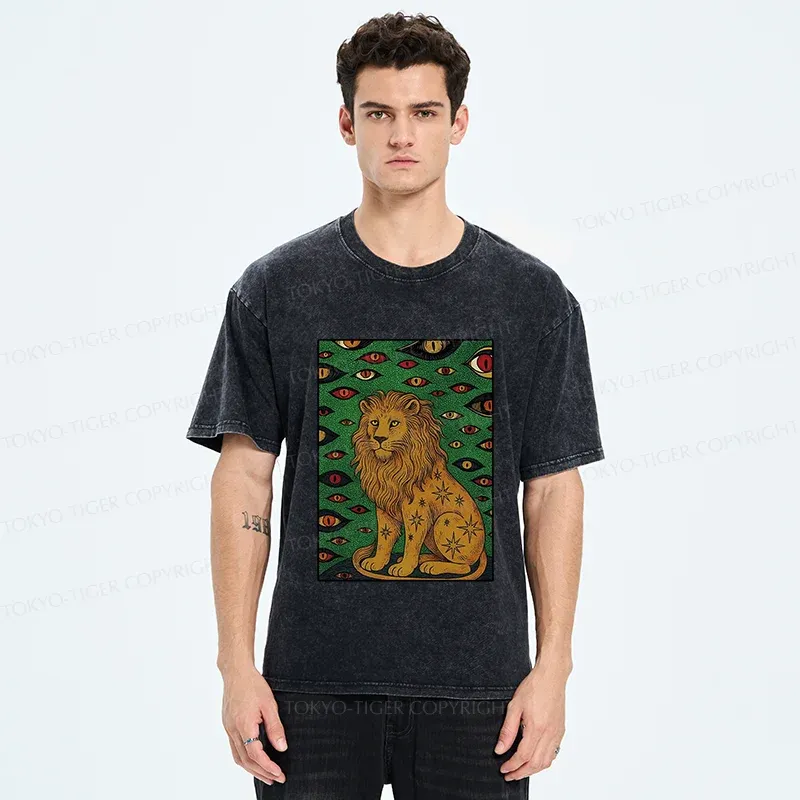 Tokyo-Tiger Mysterious Lion Washed T-Shirt