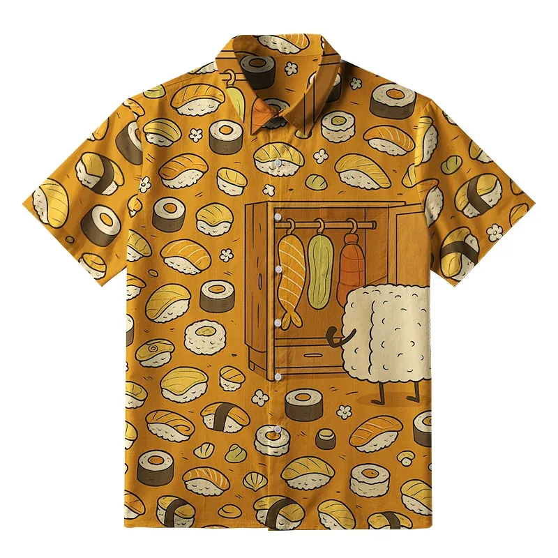 Tokyo-Tiger Sushi Clothes Selection Button-up Shirt