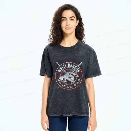 Tokyo-Tiger White Dragon Ramen Bar Washed T-Shirt