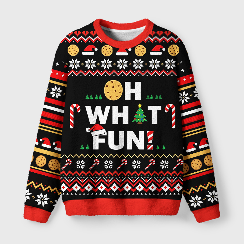 Tokyo-Tiger Christmas Funny Season Vibe Fuzzy Christmas Ugly Sweatshirt