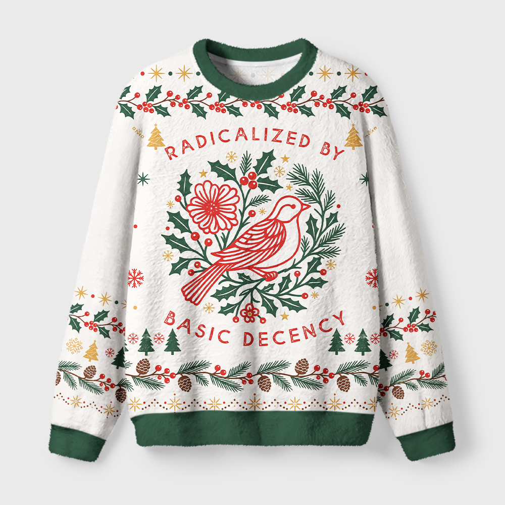 Tokyo-Tiger Pigeon That Was Moved Fuzzy Christmas Ugly Sweatshirt