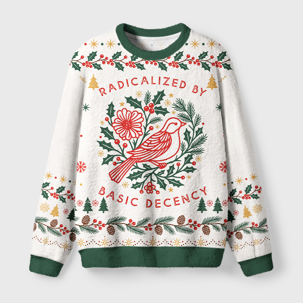 Tokyo-Tiger Pigeon That Was Moved Fuzzy Christmas Ugly Sweatshirt