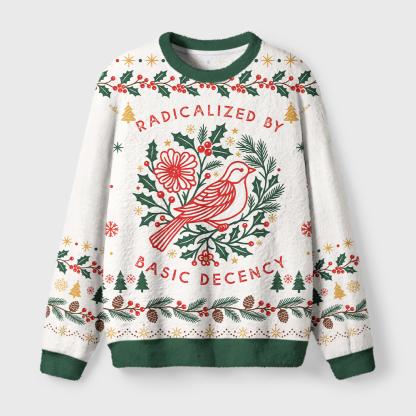Tokyo-Tiger Pigeon That Was Moved Fuzzy Christmas Ugly Sweatshirt