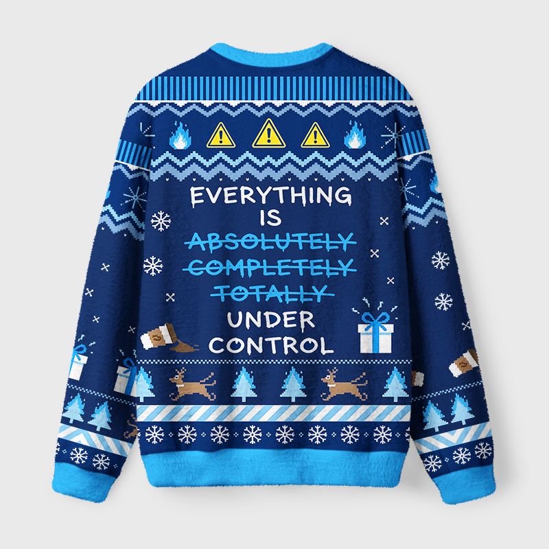 Tokyo-Tiger Pretend It All Holds Funny Meme Fuzzy Christmas Ugly Sweatshirt