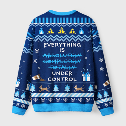 Tokyo-Tiger Pretend It All Holds Funny Meme Fuzzy Christmas Ugly Sweatshirt