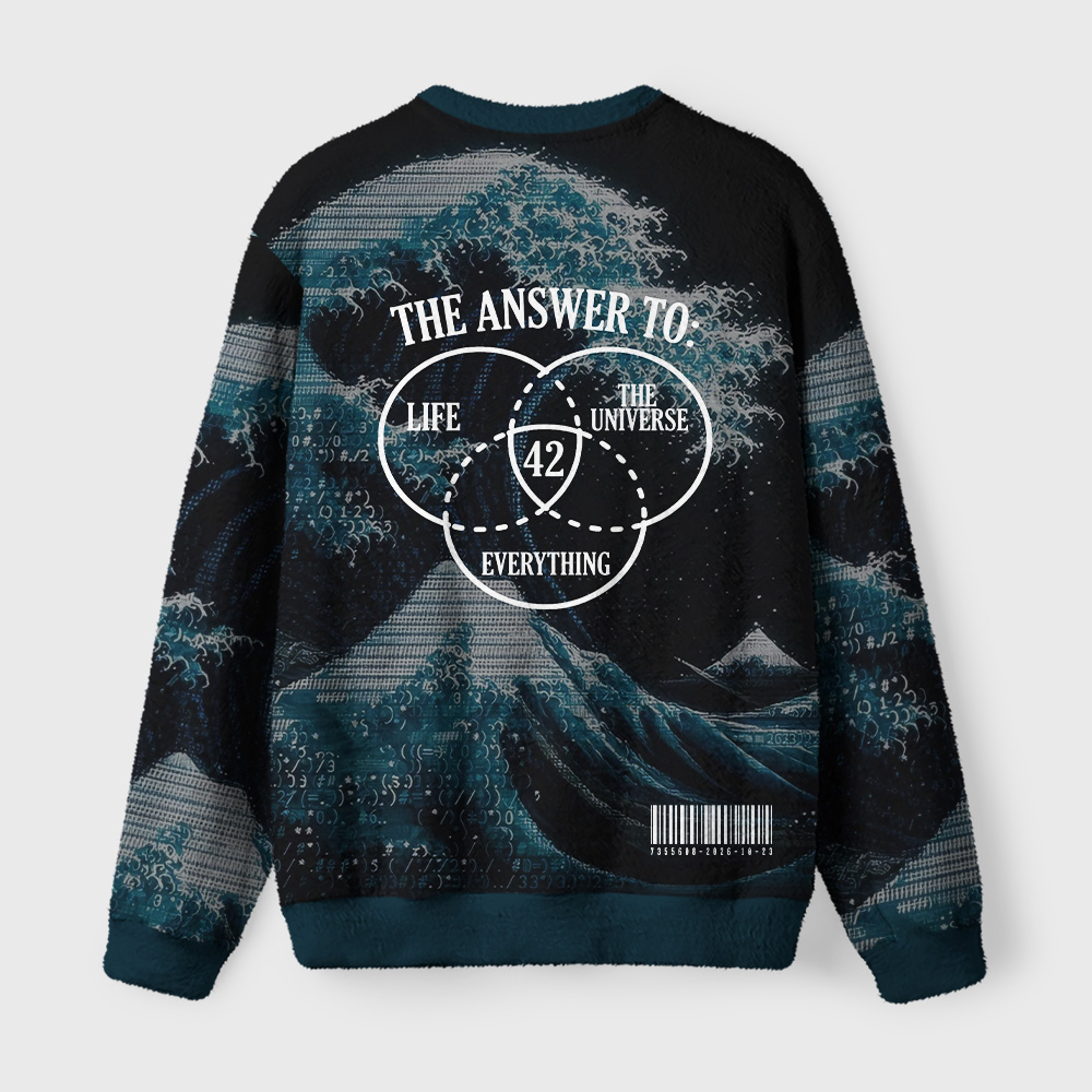 Tokyo-Tiger Ultimate Question Funny Answer Fuzzy Christmas Ugly Sweatshirt
