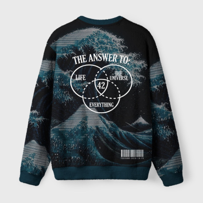 Tokyo-Tiger Ultimate Question Funny Answer Fuzzy Christmas Ugly Sweatshirt