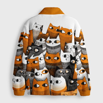 Tokyo-Tiger A Chorus Of Cats Shawl Collar Cardigan