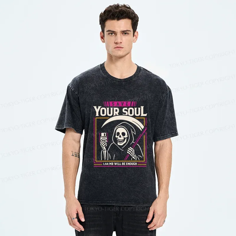Tokyo-Tiger Store Your Soul Washed T-Shirt