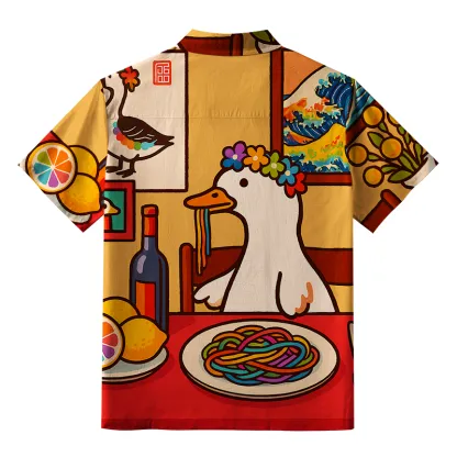 Tokyo-Tiger More Spaghetti Less Upsetti Goose Button-up Shirt