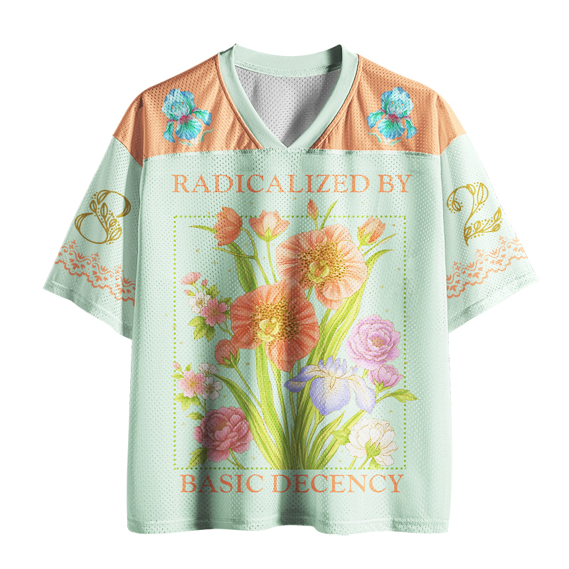 Tokyo-Tiger Compassion Inspired Wildflower Mesh Jersey