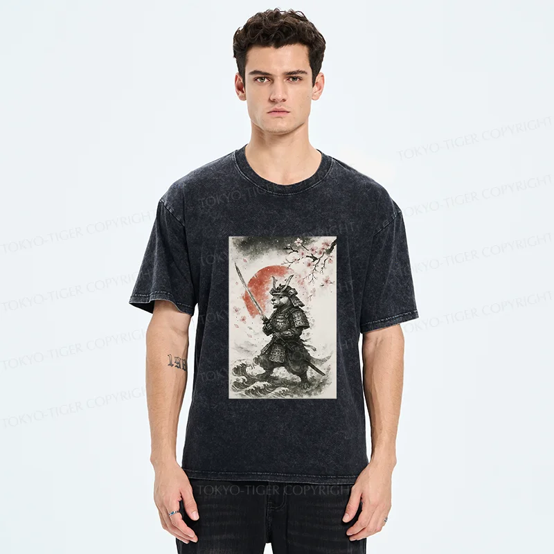 Tokyo-Tiger Otter Samurai Washed T-Shirt Sale – tokyo-tiger