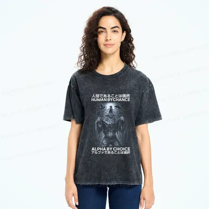 Tokyo-Tiger Howling Wolf Washed T-Shirt