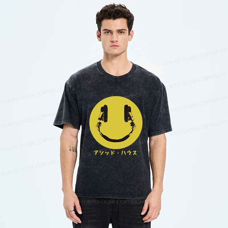 Tokyo-Tiger House Music Washed T-Shirt