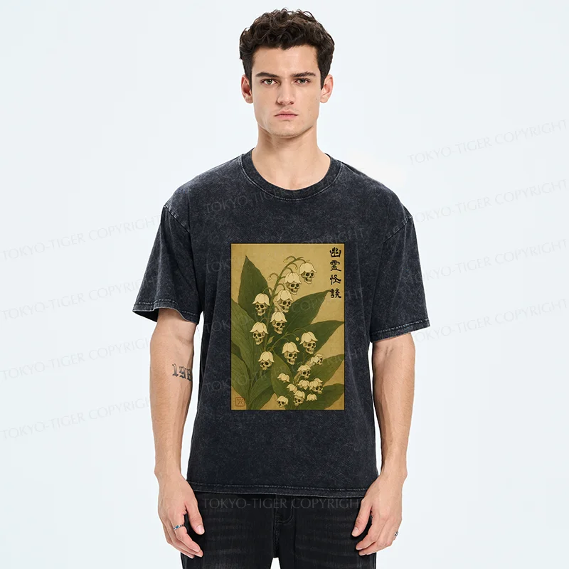 Tokyo-Tiger Horror Lilac Washed T-Shirt