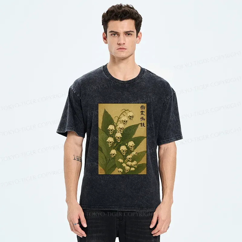Tokyo-Tiger Horror Lilac Washed T-Shirt