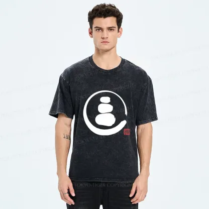 Tokyo-Tiger Traditional Zen Stone Washed T-Shirt