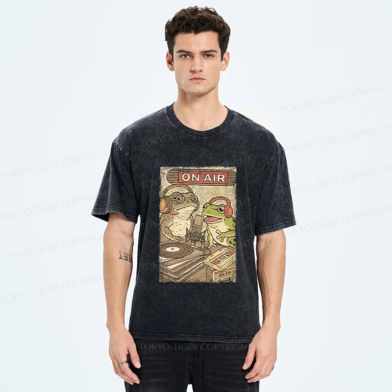 Tokyo-Tiger Frog And Toad Washed T-Shirt