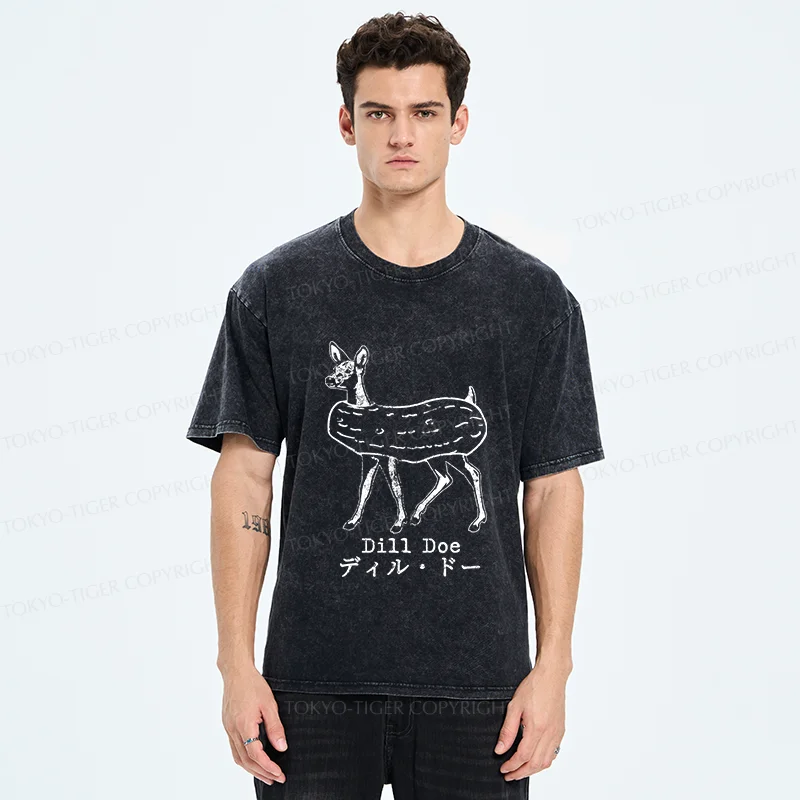 Tokyo-Tiger Cucumber Deer Washed T-Shirt