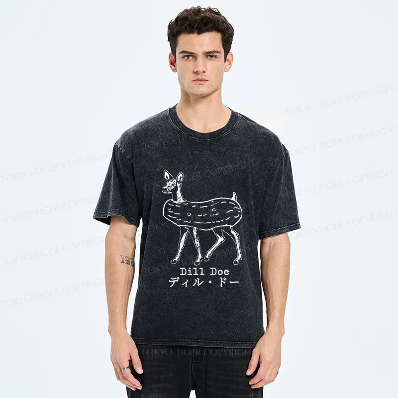 Tokyo-Tiger Cucumber Deer Washed T-Shirt