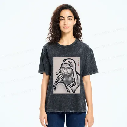 Tokyo-Tiger Retro Portrait Washed T-Shirt